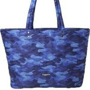 Quilted Tote - Navy Camo